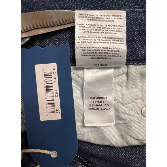 NWT Daily Blue by Adriano Goldschmied High-Waisted Straight Slim Barrel 27 - Picture 13 of 16